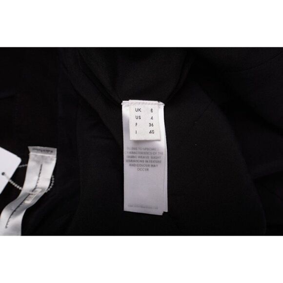 VICTORIA BECKHAM Womens One Shoulder Mini Dress Sheath Linen Black Sz 4 Cocktail - Picture 7 of 7